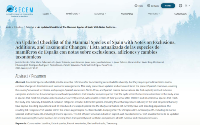 Lista actualizada de las especies de mamíferos de España